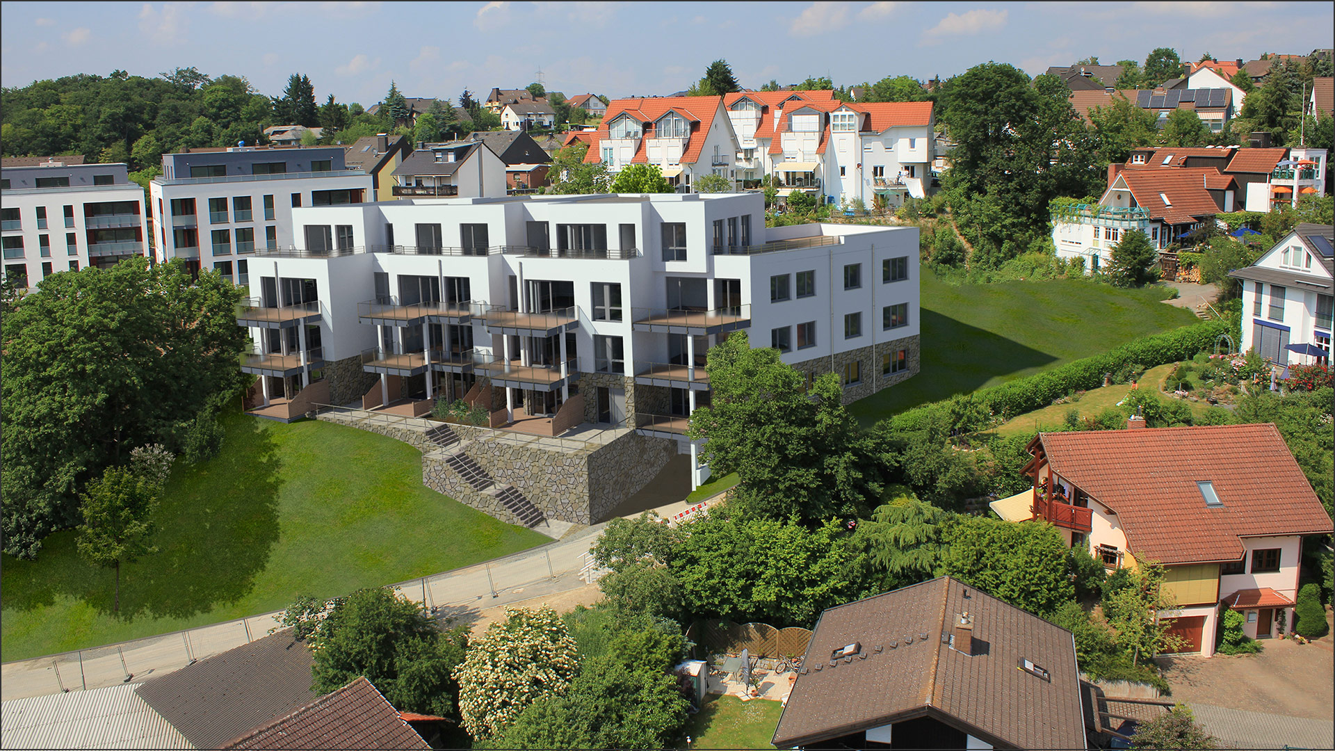 Wohnanlage Steinkaut Frontansicht i.A. LBS